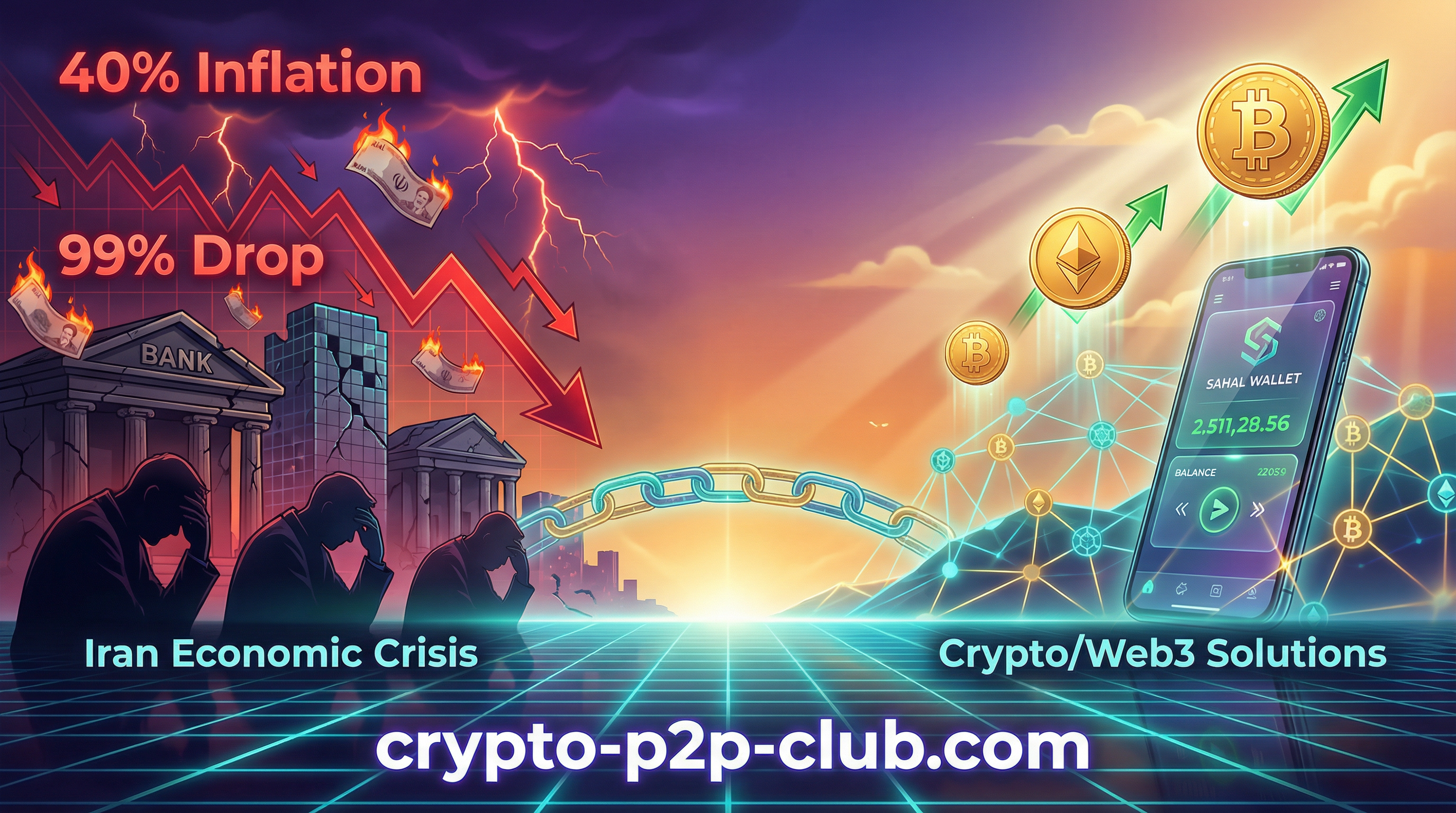 أزمة في إيران: عندما تنهار العملة، هل تصبح العملات المشفرة ملاذاً آمناً؟